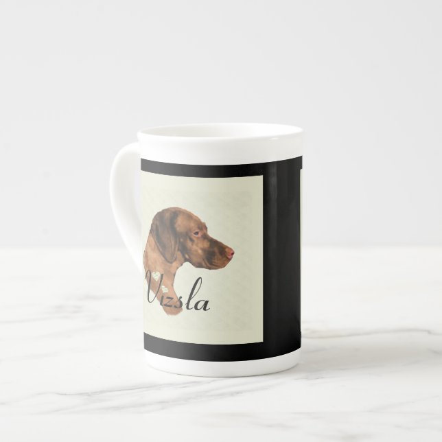 Vizsla Kunstgeschenke Prozellantasse (Vorderseite Links)
