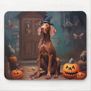 Vizsla-Kürbisse Halloween Gruselig Mousepad