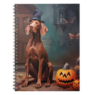 Vizsla-Kürbisse Halloween Gruselig Notizblock