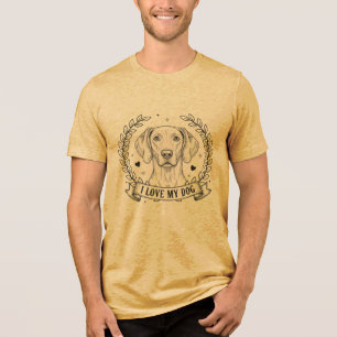 Vizsla-Liebhaber Hundebesitzer Tri-Blend Shirt