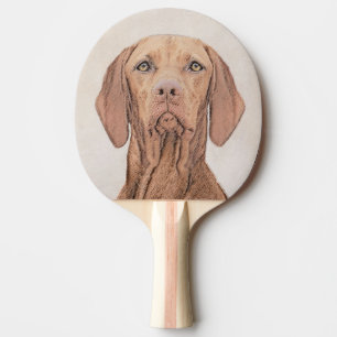 Vizsla-Malerei - Niedliche Hundekunst Tischtennis Schläger