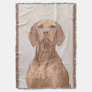 Vizsla-Malerei - Niedliche Original Hunde Kunst Decke