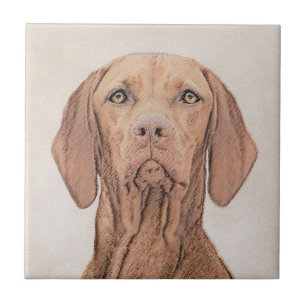 Vizsla-Malerei - Niedliche Original Hunde Kunst Fliese