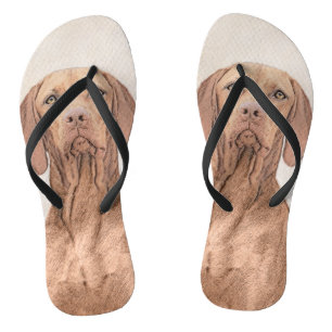 Vizsla-Malerei - Niedliche Original Hunde Kunst Flip Flops