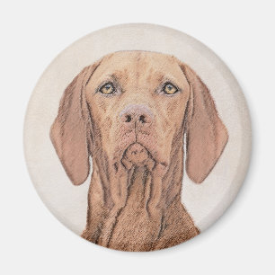 Vizsla-Malerei - Niedliche Original Hunde Kunst Magnet