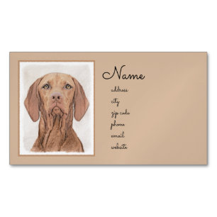Vizsla-Malerei - Niedliche Original Hunde Kunst Magnetische Visitenkarte