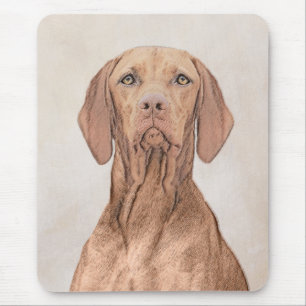 Vizsla-Malerei - Niedliche Original Hunde Kunst Mousepad