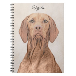Vizsla-Malerei - Niedliche Original Hunde Kunst Notizblock