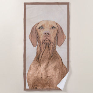 Vizsla-Malerei - Niedliche Original Hunde Kunst Strandtuch