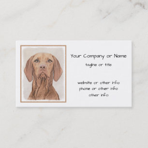 Vizsla-Malerei - Niedliche Original Hunde Kunst Visitenkarte