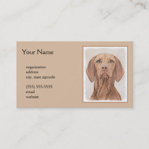 Vizsla-Malerei - Niedliche Original Hunde Kunst Visitenkarte