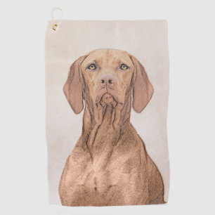 Vizsla Malerei - niedliche ursprüngliche Golfhandtuch