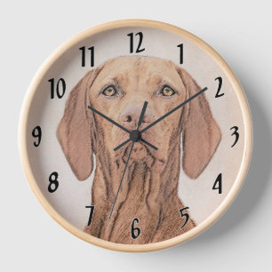 Vizsla-Malerei - Süße originelle Hundekunst Uhr
