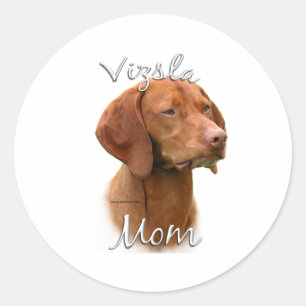 Vizsla-Mama 2 Runder Aufkleber