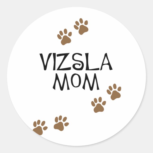 Vizsla-Mama Runder Aufkleber (Vorderseite)
