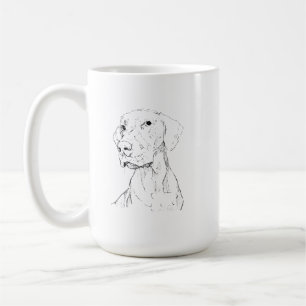 Vizsla Minimalist Ink Dog Kaffee Tasse