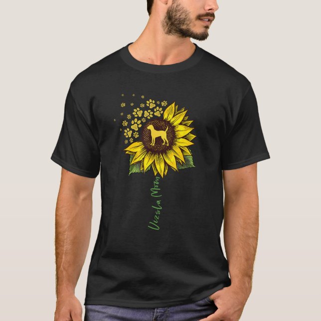 Vizsla Mom Sunflower Vizsla Gifts Dog Mom Mama  T-Shirt (Vorderseite)