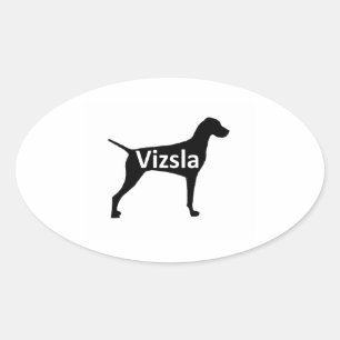 Vizsla name silo black.png ovaler aufkleber