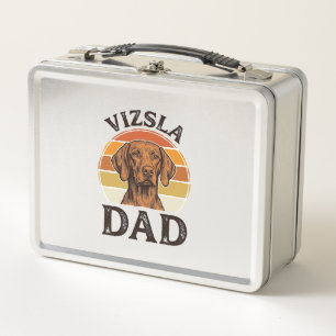 Vizsla Papa Vintage Gravur Hundedesign_1 Metall Brotdose