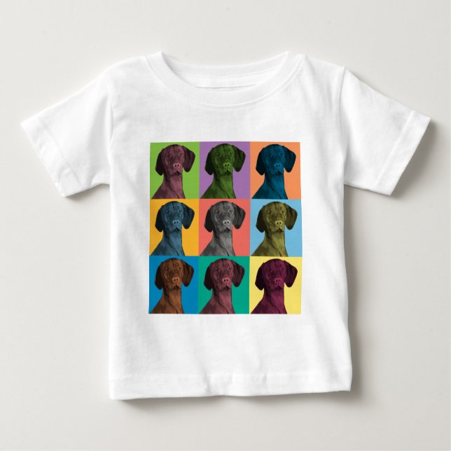Vizsla Pop-Art Baby T-shirt (Vorderseite)