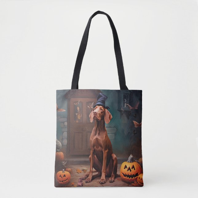 Vizsla Pumpkins Halloween Beängstigend (Vorderseite)