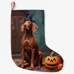 Vizsla Pumpkins Halloween Beängstigend Kleiner Weihnachtsstrumpf