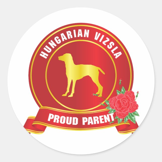 Vizsla Runder Aufkleber (Vorderseite)