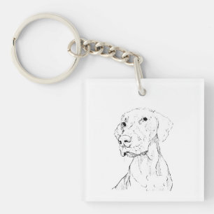 Vizsla-Schlüsselanhänger – Minimalistisches Gesche Schlüsselanhänger