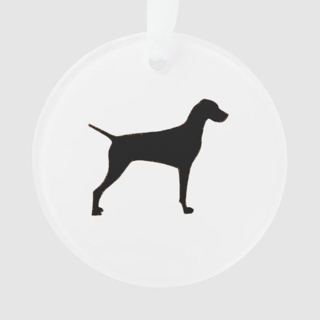 Vizsla Silhouette Ornament (Vorderseite)