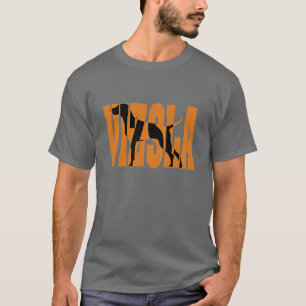 Vizsla Silhouette, Show-Stapel T-Shirt