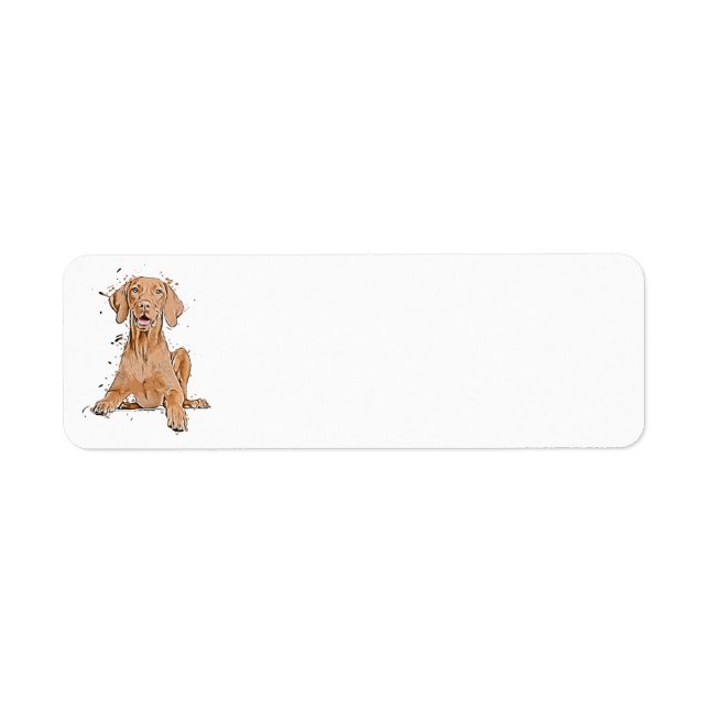 Vizsla Sitzend Cartoon (Vorne)
