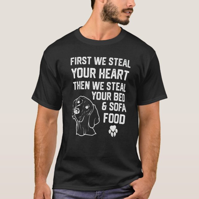 vizsla Steal Your Heart Steal Your Bed and Sofa fo T-Shirt (Vorderseite)