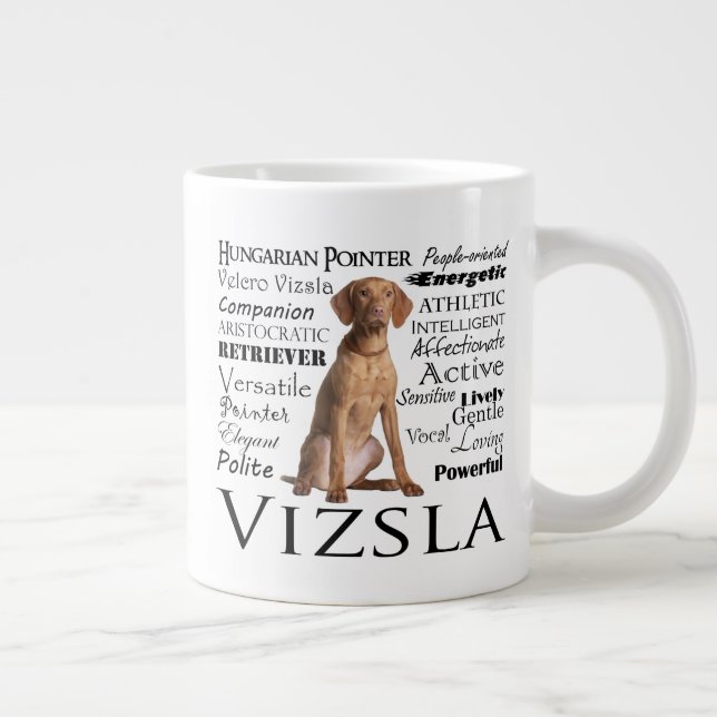 Vizsla Trados Jumbo Tasse (Rechts)