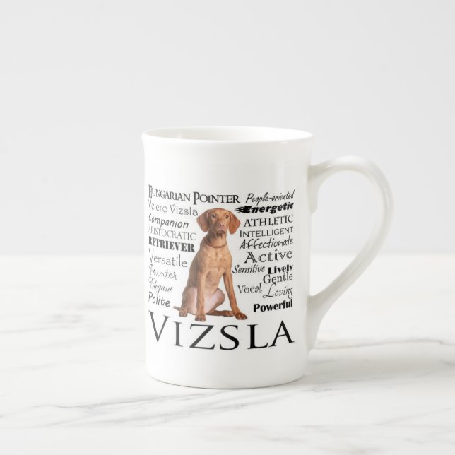 Vizsla Traits Bone China Tasse (Rechts)