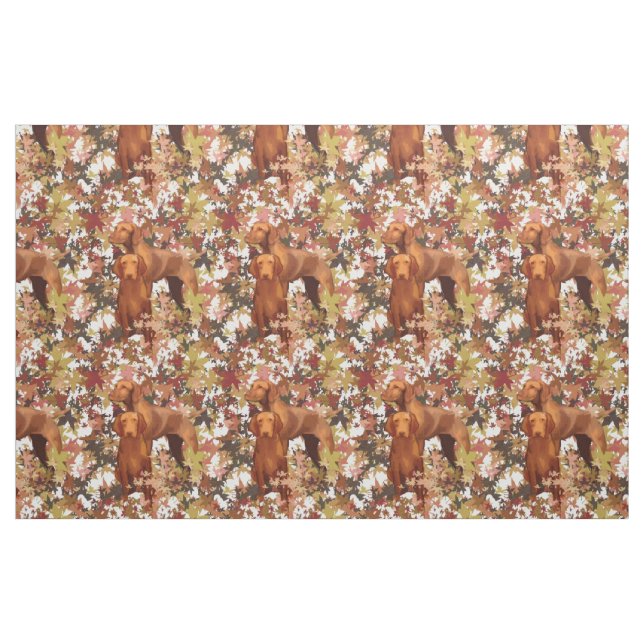 Vizsla und Herbstblätter Stoff (Fat Quarter (45,7 x 55,9 cm))