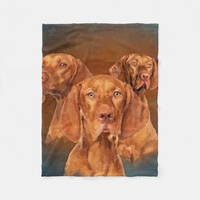 Vizsla - ungarische Zeiger Collage Fleecedecke (Vorderseite)