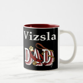 Vizsla Vater Geschenke Zweifarbige Tasse