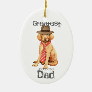 Vizsla Vater Keramik Ornament