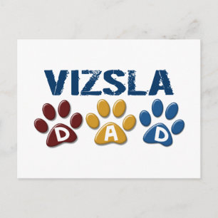 VIZSLA Vater Paw Print 1 Postkarte