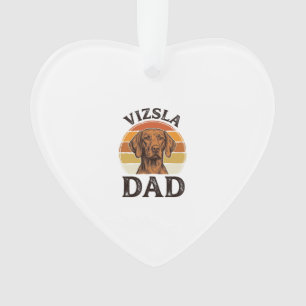 Vizsla-Vater Vintage Gravur Hundedesign_1 Ornament