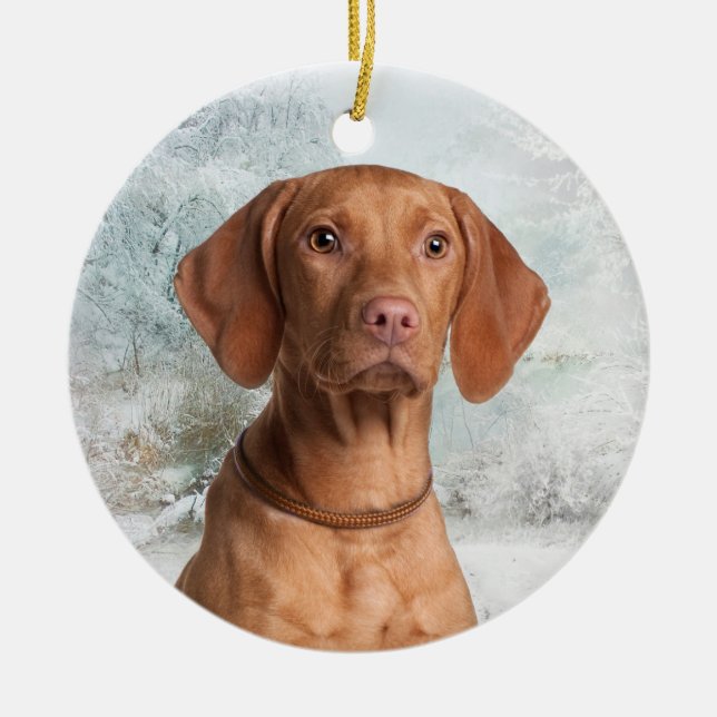 Vizsla Verzierung Keramik Ornament (Vorne)