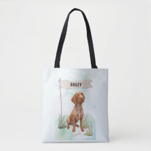 Vizsla-Wasserfarbe Personalisierte Hundetasche