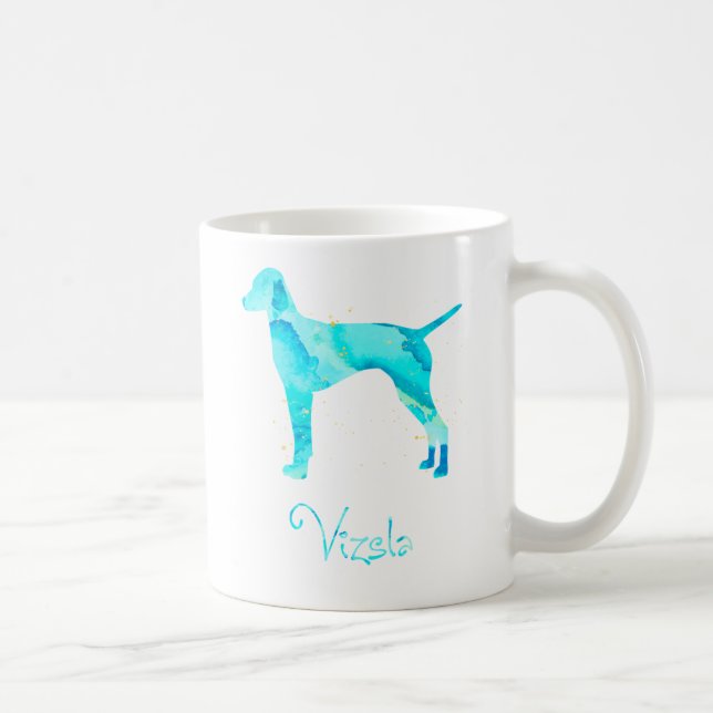 Vizsla Watercolor Design Kaffeetasse (Rechts)