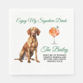 Vizsla Wedding Signature Drink Serviette