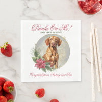 Vizsla Weihnachten Hochzeit Napkins mit Hunden Fot