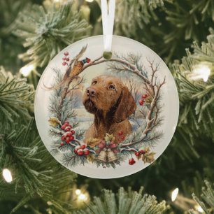 Vizsla Weihnachten Ornament Aus Glas