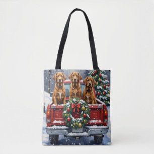 Vizsla Weihnachten Rotes Lastwagen Urlaub
