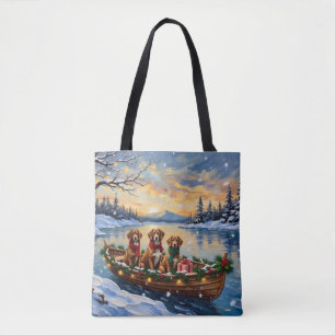 Vizsla Weihnachtsboot-Feiertag