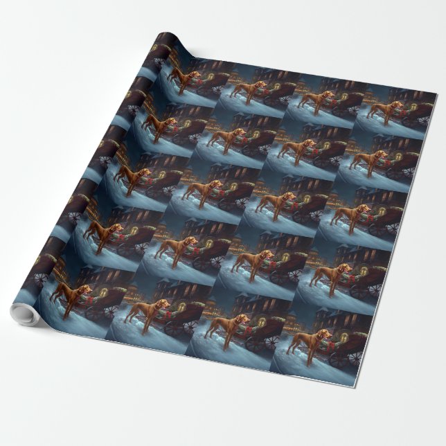 Vizsla Weihnachtsfeiertag Geschenkpapier (Ungerollt)