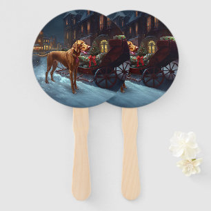 Vizsla Weihnachtsfestzeit Fächer